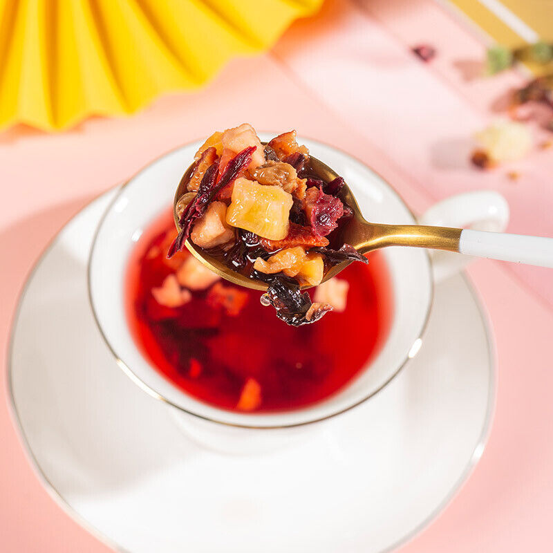 350g Fruit Tea New Organic Healthy Flower Herbal Tea Pineapple Cantaloupe Canned Secondary image