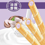 New Taro Milk Filled Egg Roll Crispy Snack with Rich Creamy Flavor