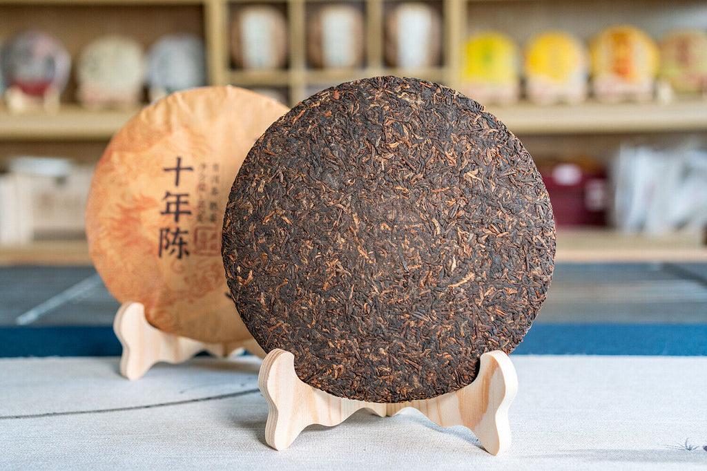 357g Yunnan Ripe Puerh Tea Cake LaoBanzhang Ancient Tree Ripe Puerh Tea Cake Thé