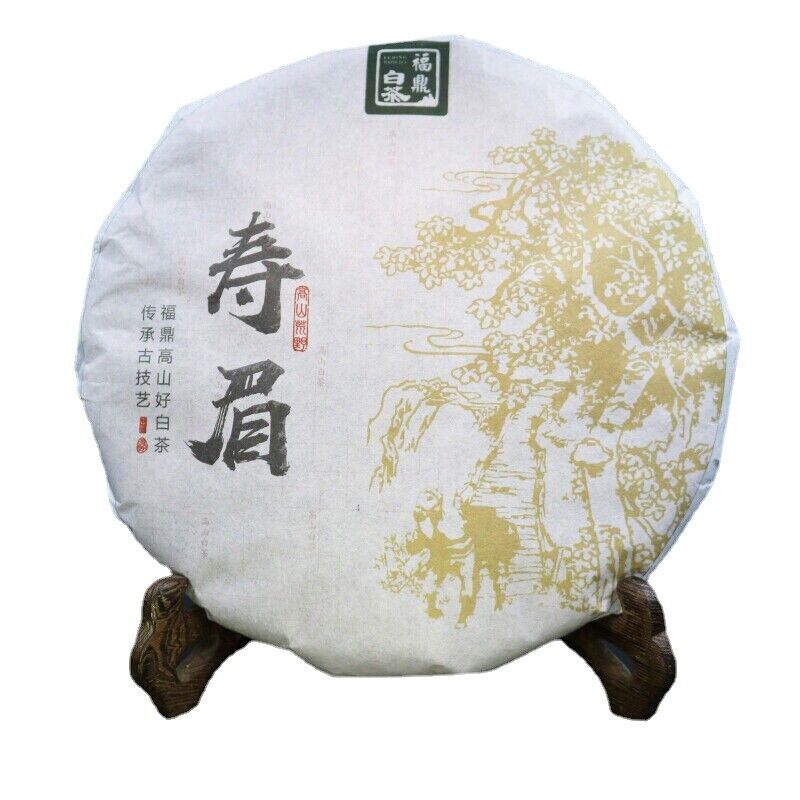 White Tea Cake High Mountain Bai Cha 350g High Quality White Tea Fuding Shou Mei