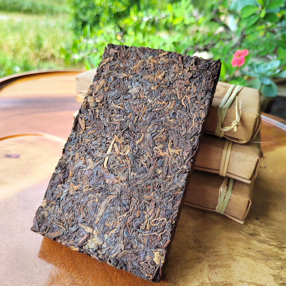 250g Yiwu ripe brick camphor brick tea old tea shoots leaf packaging ripe pu'er