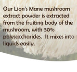 8.8oz Pure Extract for Focus & Cognitive Support Lion's Mane Mushroom Powder