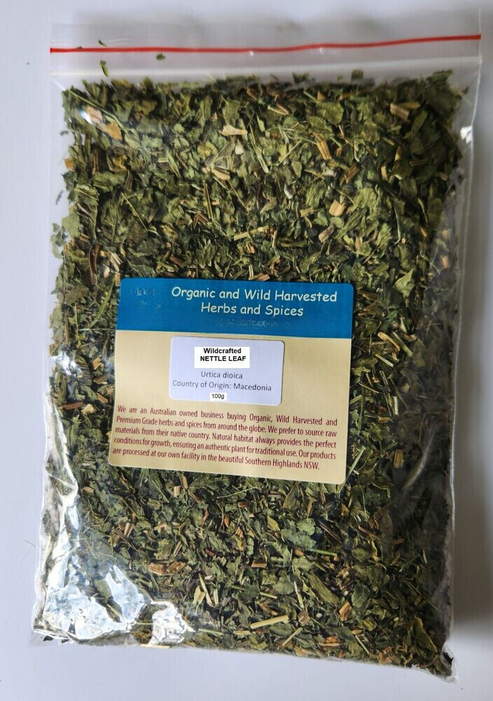 STINGING NETTLE LEAF WILDCRAFTED HERBAL TEA 100g Urtica dioica DRIED HERB Main image