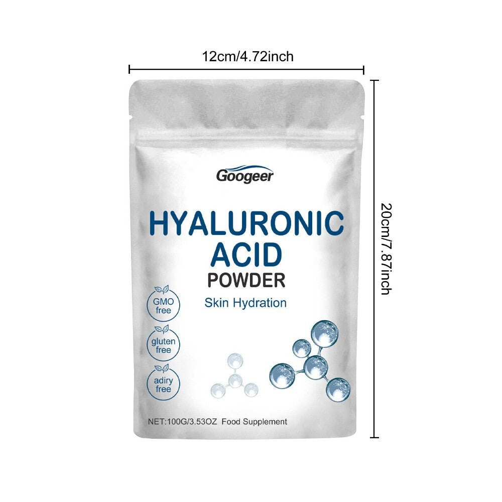 Googeer Hyaluronic Acid Powder Skin Hydration Joint Vegan