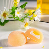 Japanese Daifuku Mochi Rice Cakes with Strawberry and Mango Sweet Dessert Snack