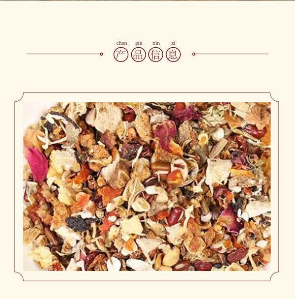 Herbal Red Beauty Tea with Rose Lily and Mulberry for Women in Kraft Paper Bag