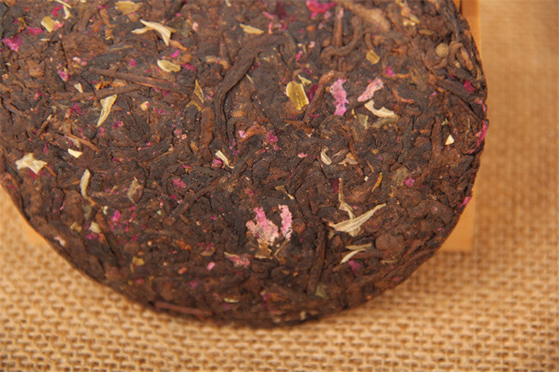 100g Pu-erh Tea Cake Cooked Puer Tea Rose Flavor Slimming Green Food Black Tea