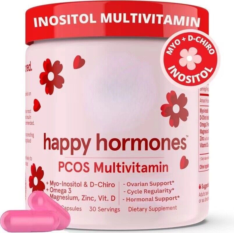 Happy Hormones Multivitamin for PCOS -D-Chiro Vitamin 120 Capsules/Bottle Main image