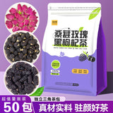 Black Goji Mulberry Rose Herbal Tea Blend Women's Wellness Vitality Booster