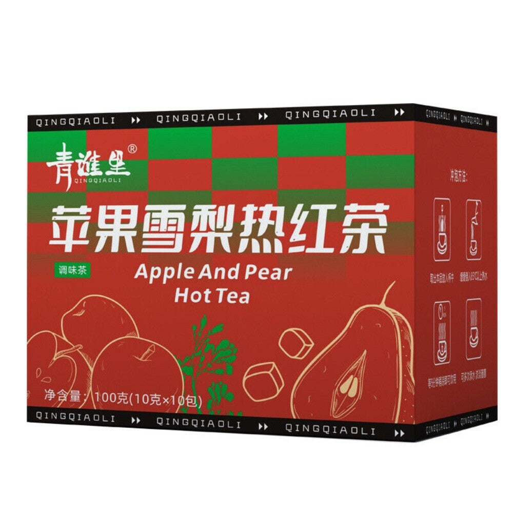Apple Pear Black Fruit Tea Blend Hot Brewing Natural Sweet Flavor Loose Leaf Main image