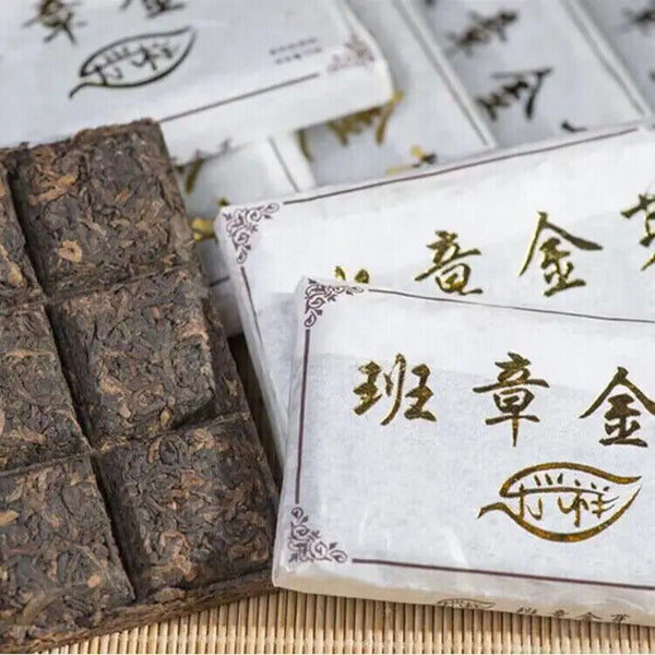 Portable Fermented Pu-erh Tea 50g Banzhang Golden Buds Old Tree Puer Tea Brick