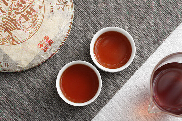 357g Yunnan Pu'er Tea Banzhang Golden Buds Pu'er Ripe Cake Seven Seeds Cake Tea