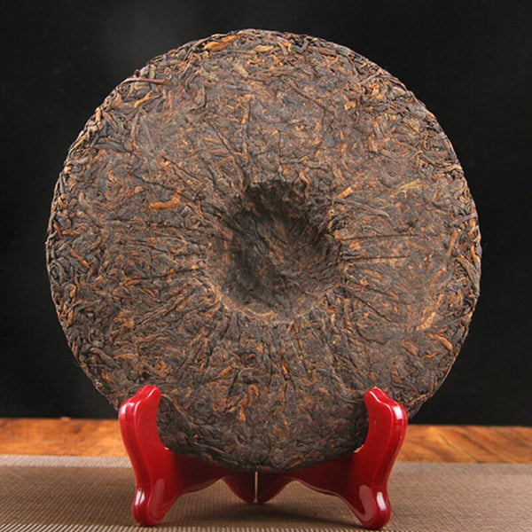 Pu'er Ripe Tea Golden Bud Lao Banzhang 357g Pu'er Tea Cake ancient tree Pu'er