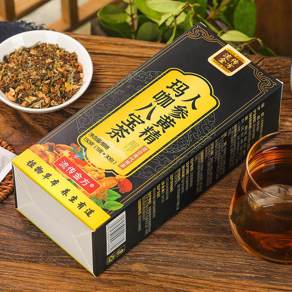 Ginseng, Essence, Maca, Eight Treasures Tea, Raspberry Ginseng and Eucommia Tea