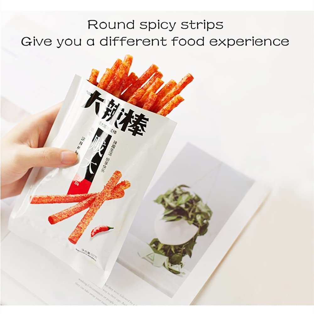 Spicy Strips - Spicy Gluten Latiao, Chinese Special Snack Food 78g (Pack of 2)