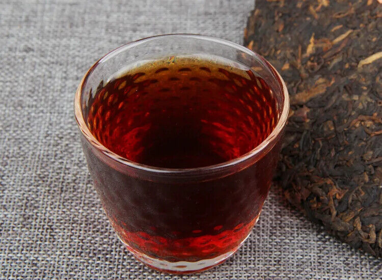 Yunnan Pu'er Qizi Cake Tea Ripe Cake Tea Cake 400g Ten Years Old Fragrance