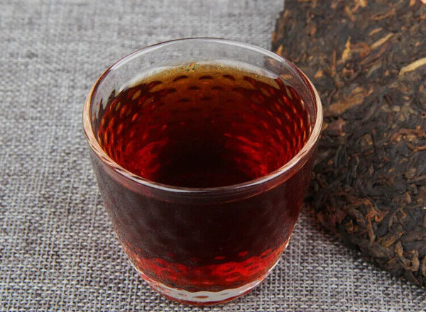 Yunnan Pu'er Qizi Cake Tea Ripe Cake Tea Cake 400g Ten Years Old Fragrance