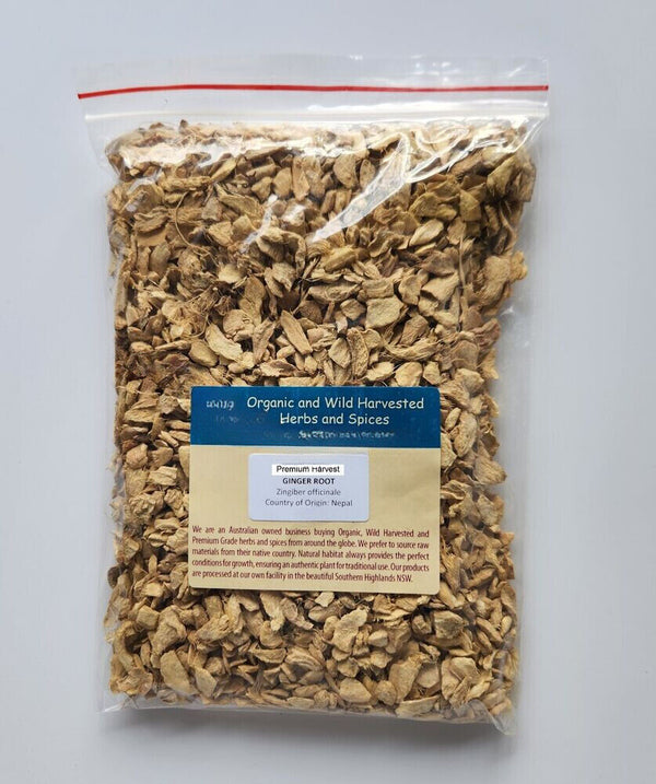 GINGER ROOT PREMIUM HARVEST HERBAL TEA 250g Zingiber officinale Dried herb