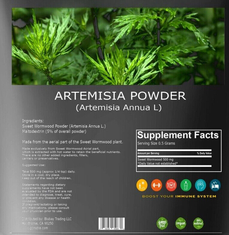 Artemisia Powder 8.8 oz | Wormwood Powder | Artemisia Annua | Non-Gmo Secondary image