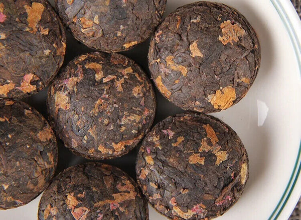 Yunnan Flower Tea Peony Flavor Shu Puer Mini Tuo Cha Fermented Pu Er Tea 500G