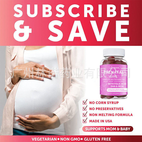 PRENATAL GUMMIES ,MULTI and DHA,FOLATE｜60 Gummies