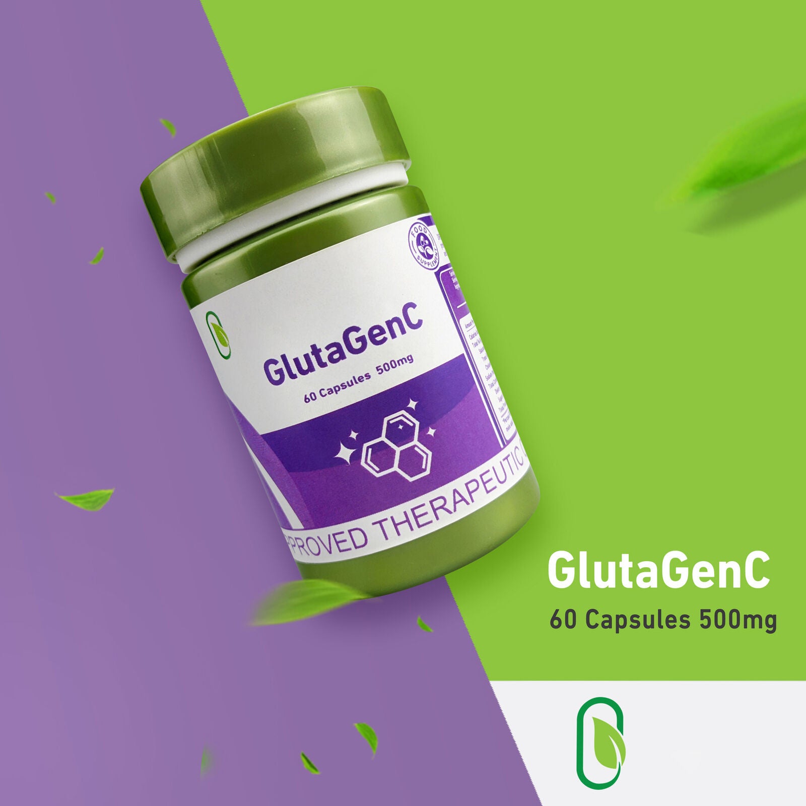 GlutaGenC Glutathione - 60 Capsules Secondary image