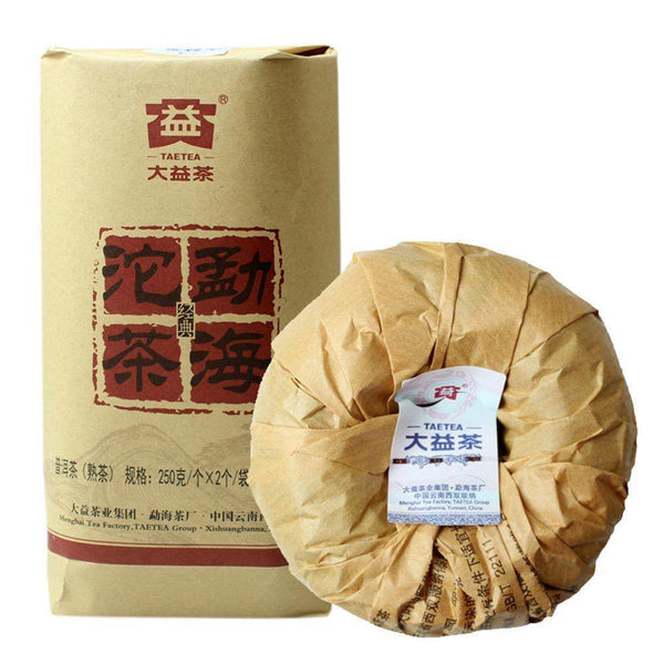 250g Shu Puerh Tea,TAETEA 2015 Batch 1501 Menghai Ripe Puer Tuocha