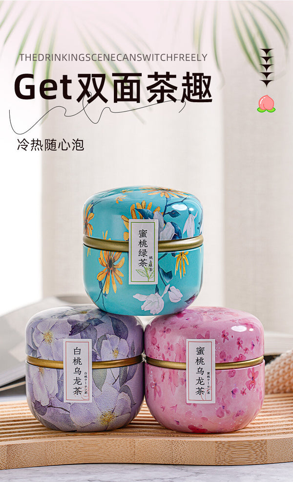 Peach Oolong Tea Gift Set Canned Triange Bags Fruit Tea Apple White Peach
