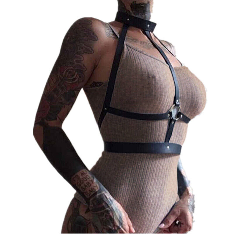 Leather Harness Bra Belt Sexy Toy Exotic Accessories BDSM Bondage Gear