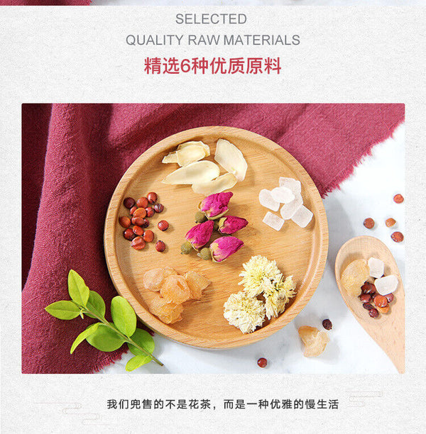 厂家批发 玫瑰百合晚安茶 酸枣仁菊花组合睡眠茶花茶盒装