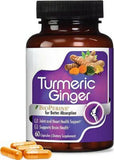 Turmeric Curcumin with Ginger - 95% Curcuminoids 2600mg Max potency w BioPerine