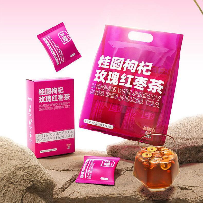 Aunt Aunt Sent Girlfriend Brewing Goddess Tea Longan Wolfberry Rose Red Date Tea