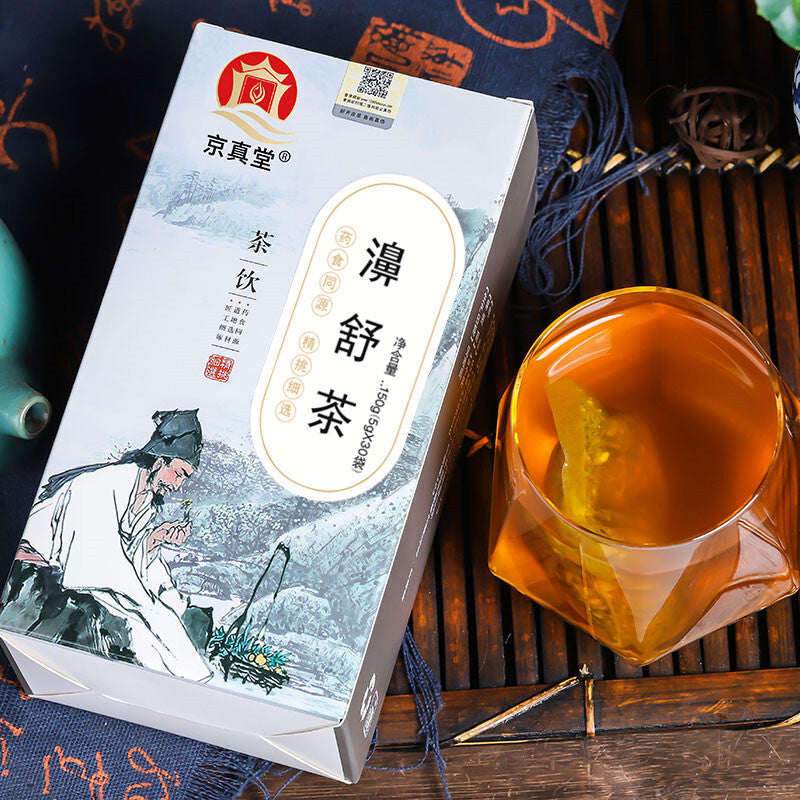 Herbal Tea with Bai Zhi Mint Houttuynia and Chrysanthemum for Clear Breathing