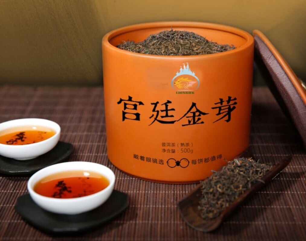 HELLOYUNG TEA -[Puerh] Ripe Puerh Tea Premium Palace Golden Buds Canned 500g