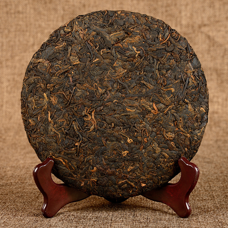 357g Yunnan Pu'er Tea Old Banzhang Glutinous Fragrance Seven Seed Cake Ripe Tea Secondary image