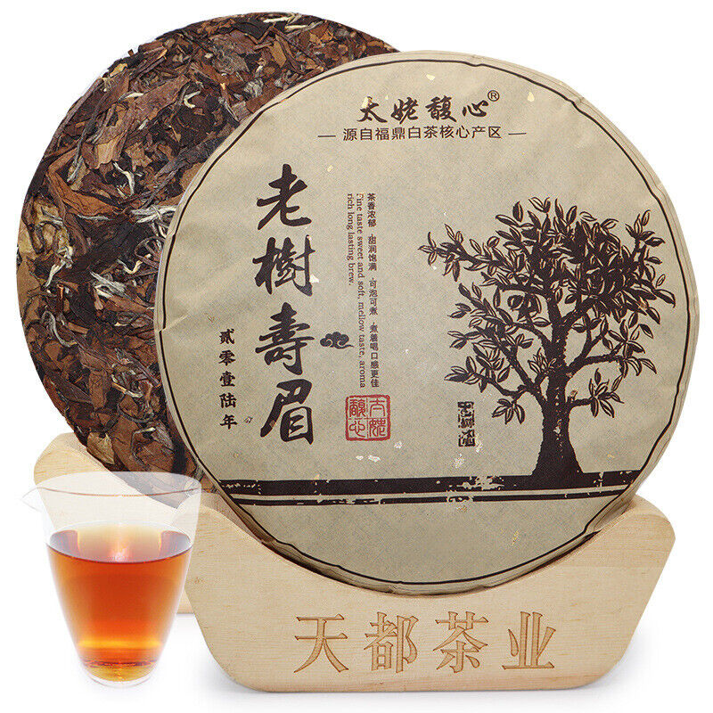 350G Fuding white tea cake Shoumei white tea cake Taimushan vein Panxi white tea Main image