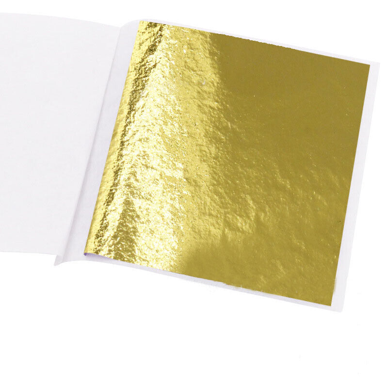 K Pure Genuine Gold Leaf Foil Sheet For Art Crafts Design Gilding Framing Scrap