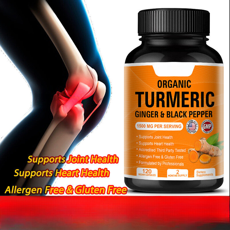 Turmeric Curcumin with Ginger & Black pepper 1500mg Triple Strength 120 Capsules