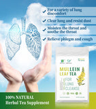 100% Natural Mullein Leaf Herbal Tea For Lung Cleansing Relief Cough Metabolism