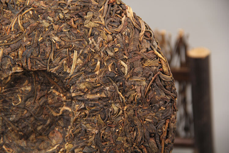 357gPuerh Tea Grain Flower Tea Leaves Pure Material Tea Tightly Pressed Tea Cake