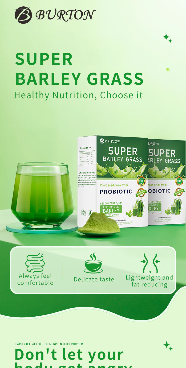 Meal replacement barley seedling green juice powder