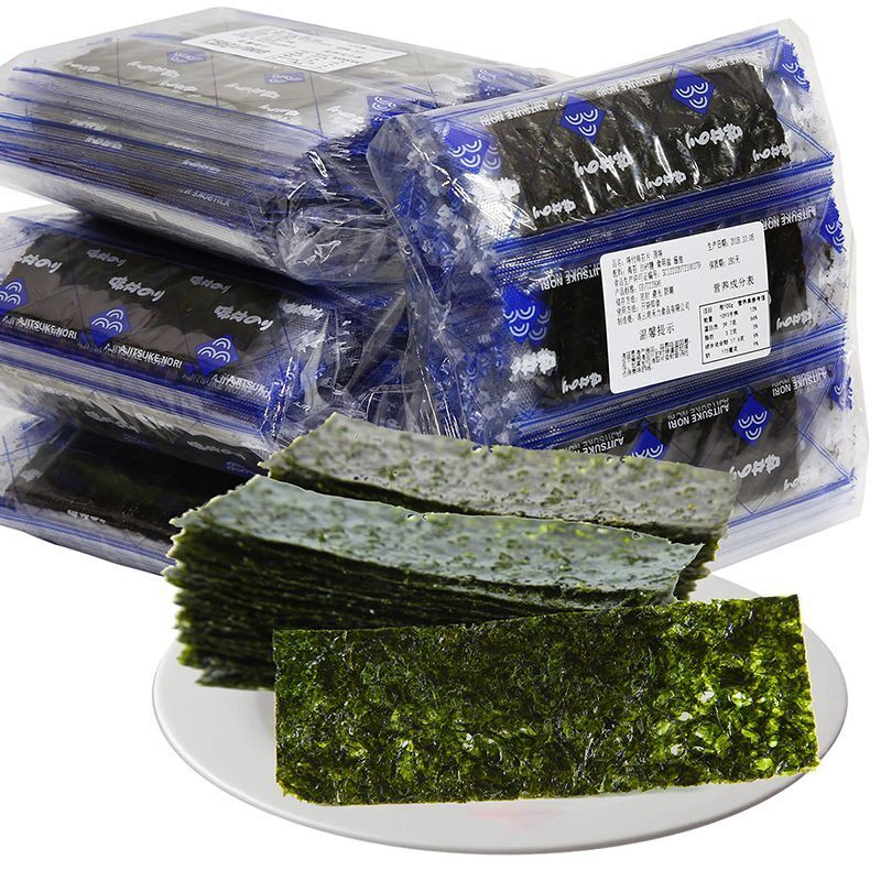 1 Pack 100 Piece Roasted Dried Seasoned Seaweed Thai Snack Sheets Salt Korean Main image