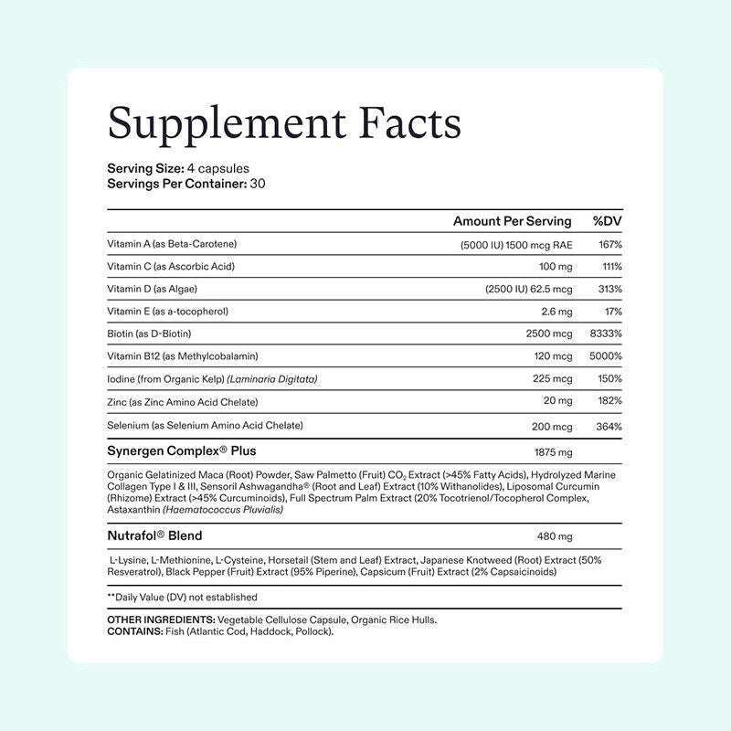 Women’s Balance Hair Growth Supplements - Ages 45 and up - NEW-