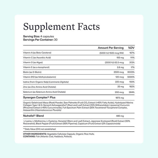 Women’s Balance Hair Growth Supplements - Ages 45 and up - NEW-