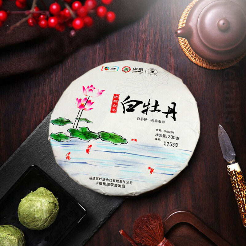 330g China Tea OrganicBai Mu Dan Peony White Tea Cake Fuding White Tea