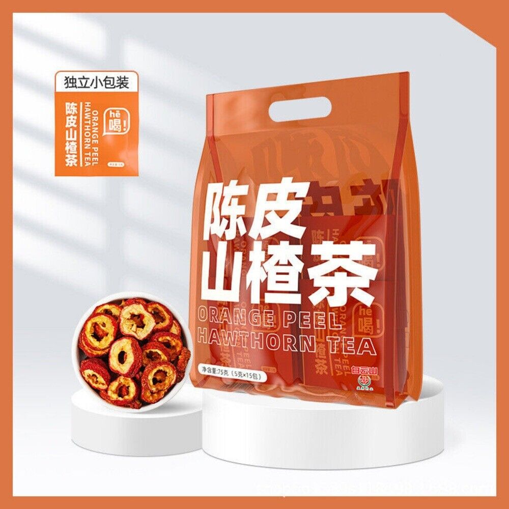 Tangerine Peel Hawthorn Herbal Tea Bags Unisex Health Support Blend