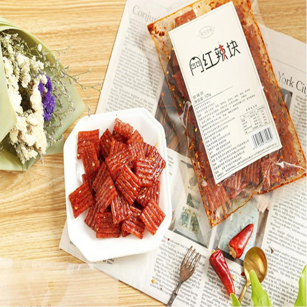 Pikanter Streifen Latiao Snack Chinesische Spezialität Veganer Pikanter Snack