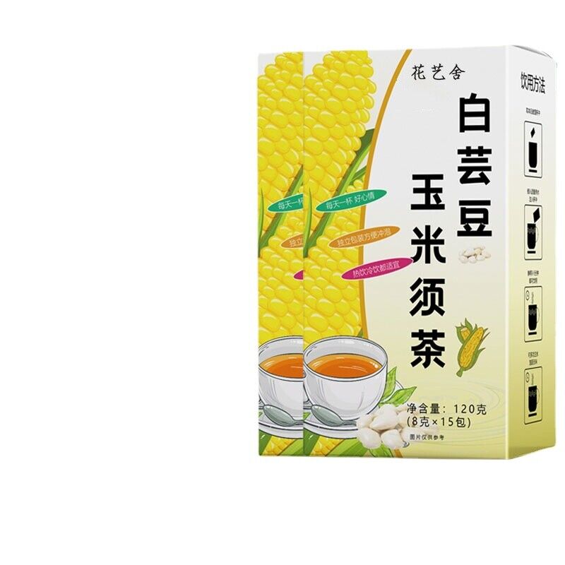 White kidney bean and corn beard tea stay up late tea tea bag infusion tea 60g Secondary image