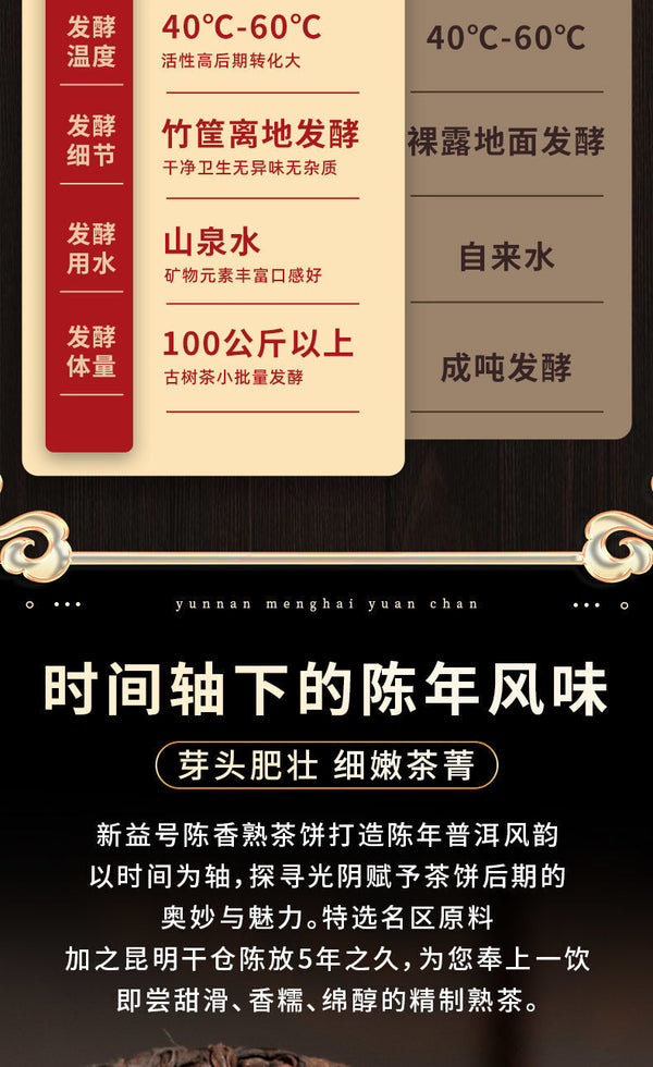 Pu'er Tea Cooked Tea Mellow 357G Yunnan Menghai Ancient Tea Aged Ripe Pu'er Tea