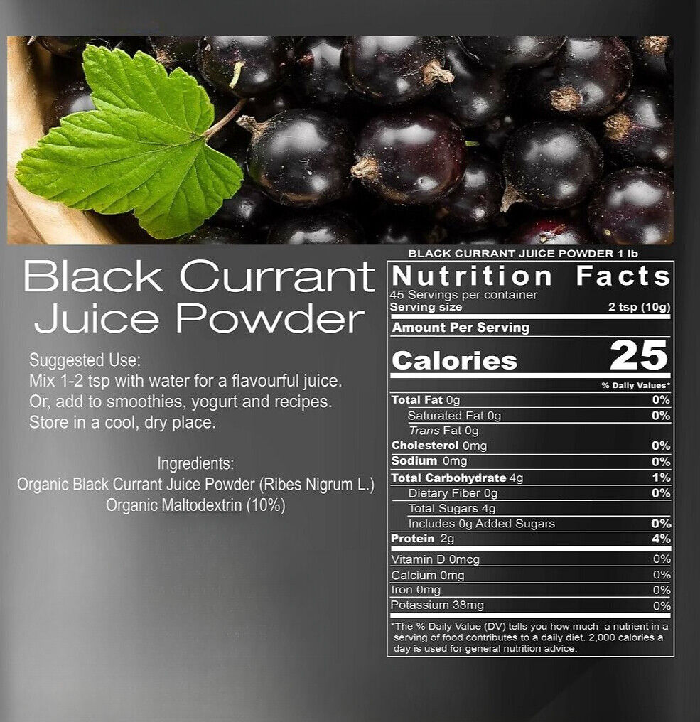 Black Currant Juice Powder Ribes Nigrum 1.1lb Main image
